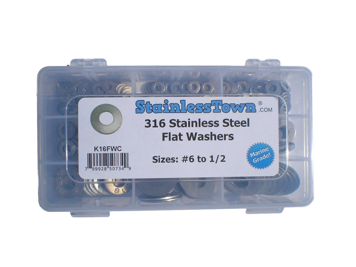 Type 316 Stainless Steel Flat Washer Assortment